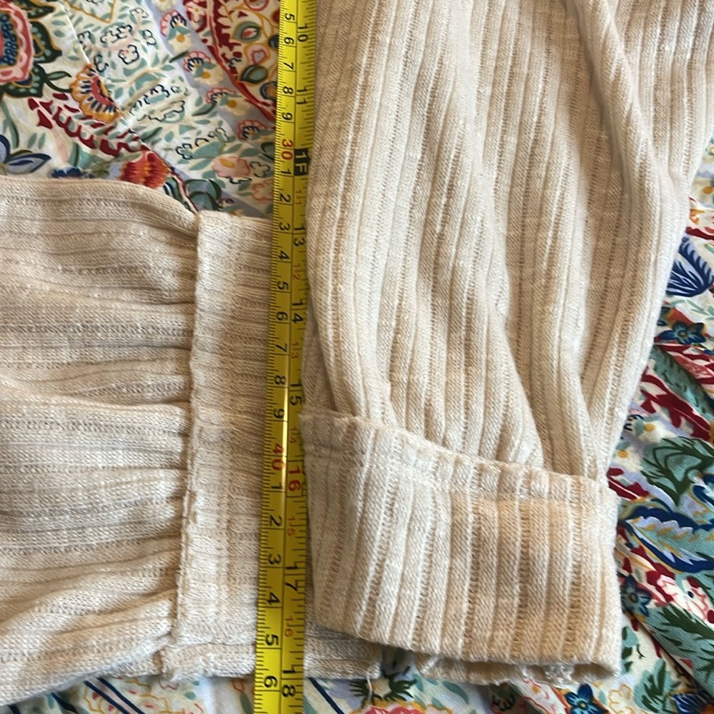 Cream Ribbed Sweater - Picture 4 of 6